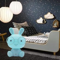 Lampa de veghe pentru copii Iepuras Albastru 23 cm - 2