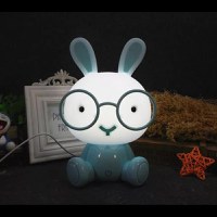 Lampa de veghe pentru copii Iepuras Albastru 23 cm - 8