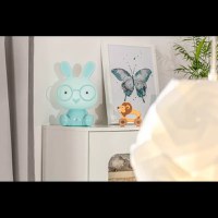 Lampa de veghe pentru copii Iepuras Albastru 23 cm - 9