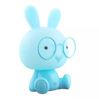 Lampa de veghe pentru copii Iepuras Albastru 23 cm - 11