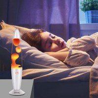 Lampa decorativa lava orange, 30w, inaltime 41 cm, alimentare priza - 1
