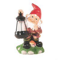 Lampa solara pitic cu felinar pentru curte, iluminare multicolora - 2