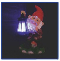 Lampa solara pitic cu felinar pentru curte, iluminare multicolora - 1