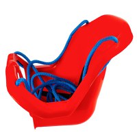 Leagan din plastic cu spatar 48 x 38 cm Red - 2