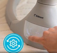 Leagan electric cu 5 moduri de balansare pentru copii Kidnort Svaie Grey, portabil, cu telecomanda, muzica, conectare bluetoothusb, accesorii incluse, dimensiune 66 x 65 x 53.5 cm - 1