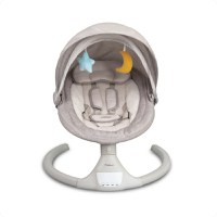 Leagan electric cu 5 moduri de balansare pentru copii Kidnort Svaie Grey, portabil, cu telecomanda, muzica, conectare bluetoothusb, accesorii incluse, dimensiune 66 x 65 x 53.5 cm - 9