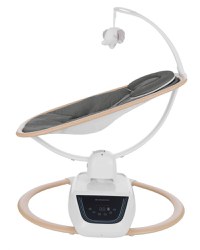 Leagan electric KikkaBoo cu leganare laterala telecomanda si carusel BeeMoove Grey - 2