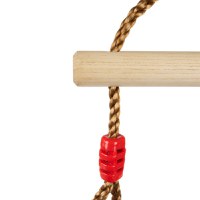 Leagan pentru copii, Kruzzel, model 2 in 1, include trapez de gimnastica si bara acrobatica din lemn, inaltime reglabila, max 100 kg - 8