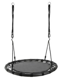 Leagan rotund tip cuib pentru copii, Kruzzel, cadru robust de 100 cm, capacitate 150 kg, black - 4