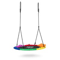 Leagan tip cuib pentru copii Neo-Sport 6 Multicolor 100cm, Perna atasata cu Velcro inclusa, Cadru din otel, material impermeabil 600D PE Oxford, greutate suportata 150kg - 3