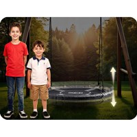 Leagan tip cuib pentru copii Neo-Sport Gri XXL, 100 cm, material impermeabil, cadru din otel, greutate suportata 150 kg - 5