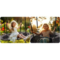 Leagan tip cuib pentru copii Neo-Sport Gri XXL, 100 cm, material impermeabil, cadru din otel, greutate suportata 150 kg - 6