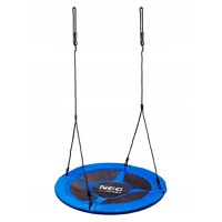 Leagan tip cuib pentru copii XXL 95 cm,cadru din otel,husa impermeabila si rezistenta din material Oxford 600D,greutate suportata 150 kg Neo-Sport Albastru - 8
