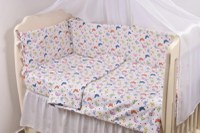 Lenjerie 3 piese model Fluturasi + Protectie impermeabila patut 120x60 cm - 3