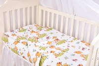 Lenjerie 6 piese patut 120x60 cm bumbac model Caprioare - 1