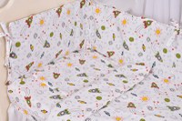 Lenjerie 6 piese patut 120x60 cm bumbac model Rachete - 1