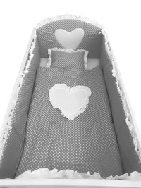 Lenjerie de pat 120x60 cm Te iubesc puisor gri - 1