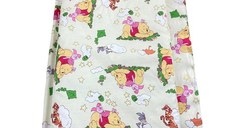 Lenjerie de pat 3 piese cu cearceaf plapumioara si pernuta slim 120x60 cm Croitoria Noastra Winnie pe galben