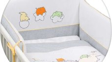 Lenjerie de pat Ceba Baby Elefantei, set cu 3 piese