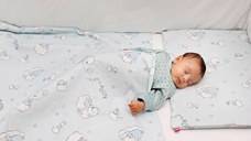 Lenjerie de pat pentru copii 4 piese Ursuletul Martinica albastru 60x120 cm 110x125 cm