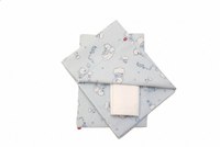 Lenjerie de pat pentru copii 4 piese Ursuletul Martinica albastru 60x120 cm 110x125 cm - 3
