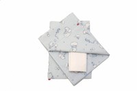Lenjerie de pat pentru copii 4 piese Ursuletul Martinica albastru 70x110 cm 100x135 cm - 3
