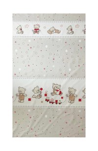 Lenjerie din bumbac cu 7 piese pentru saltea 120x60 cm Beberoyal BearsToys Bej - 1