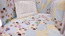 Lenjerie MyKids Mini Patratel multicolor buline maro 4 piese 120x60