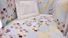 Lenjerie MyKids Mini Patratel multicolor buline maro 4 piese 120x60