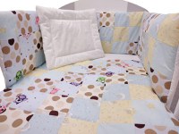 Lenjerie MyKids Mini Patratel multicolor buline maro 4 piese 120x60 - 1