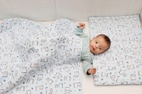 Lenjerie pat copii 3 piese Baby Bear albastru KidsDecor din bumbac 70x110 cm 75x100 cm - 5