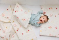 Lenjerie pat copii 3 piese Mici Indieni KidsDecor din bumbac 60x120 cm 75x100 cm - 4