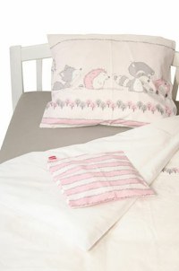 Lenjerie pat copii Odette Pink 100x14040x60 cm - 1