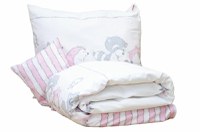 Lenjerie pat copii Odette Pink 100x14040x60 cm - 5