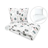 Lenjerie pat junior cu 4 piese Qmini din bumbac 160x100 cm Hedgehog - 4