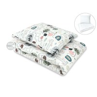 Lenjerie pat junior cu 4 piese Qmini din bumbac 160x100 cm Hedgehog - 2