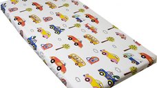 Lenjerie patut 120x60 cm cu 5 piese Nichiduta School Bus