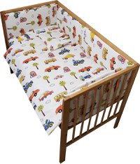 Lenjerie patut 120x60 cm cu 5 piese Nichiduta School Bus - 2