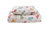 Lenjerie patut cresa si gradinita 5 piese model Dinozauri - 1
