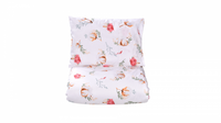 Lenjerie patut cresa si gradinita 5 piese model Flori de bumbac - 2