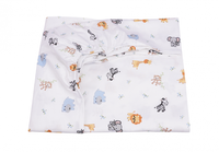 Lenjerie patut cu 3 piese 120x60 cm din bumbac model Animalute safari - 2