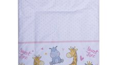 Lenjerie patut cu 5 piese 140x70 cm Hipo girafa