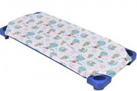 Lenjerie patut gradinita 3 piese patut stivuibil din bumbac model ursuleti in balon - 1