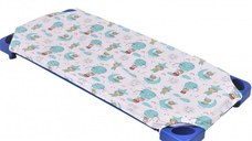 Lenjerie patut gradinita 3 piese patut stivuibil din bumbac model ursuleti in balon