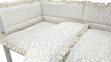 Lenjerie pentru patut cu 3 piese MimiNu Premium pentru patut 120x60 cm Meadow