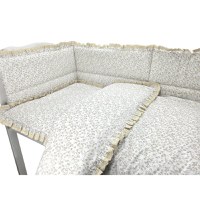 Lenjerie pentru patut cu 3 piese MimiNu Premium pentru patut 120x60 cm Meadow - 1
