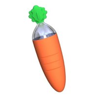 Lingurita speciala cu spatiu pentru depozitare mancare BO Jungle pentru bebelusi in forma de morcov - 2