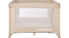 Lorello Sunny Playground Tarc de Joaca pentru Copii Fog Beige Star cu Deschidere Laterala si Geanta de Transport