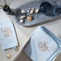 Manusa pentru baita din fibra de bambus vulpita albastra - 1