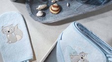 Manusa pentru baita din fibra de bambus vulpita albastra